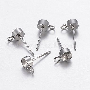 Accessoires des clous d'oreilles en 304 acier inoxydable(STAS-P198-19D)-2