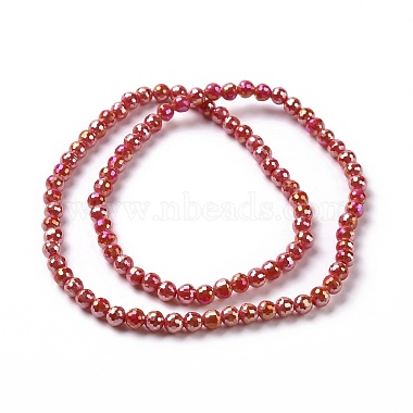 Electroplate Opaque Solid Color Glass Beads Strands(GLAA-E036-11E)-3