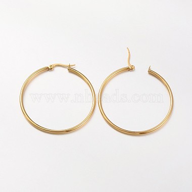 304 Stainless Steel Hoop Earrings(EJEW-N0016-11G-G)-2