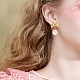 8Pcs Brass Micro Pave Clear Cubic Zirconia Bowknot Stud Earring Findings(KK-BC0011-03)-5