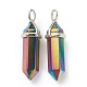 Electroplate Non-Magnetic Synthetic Hematite Pendants(G-M378-01P-B01)-2