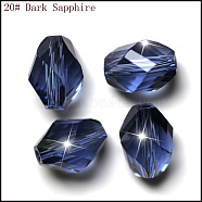 Imitation Austrian Crystal Beads, Grade AAA, Faceted, Bicone, Prussian Blue, 10x13mm, Hole: 0.9~1mm(SWAR-F077-13x10mm-20)