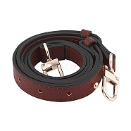 Genuine Leather Shoulder Strap, with Alloy Swivel Clasps, for Bag Straps Replacement Accessories, Saddle Brown, 102x1.8x0.3cm, Clasp: 48x26x7mm(FIND-WH0053-13B)