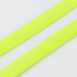 Solid PVC Synthetic Rubber Cord, No Hole, Flat, Green Yellow, 180x10x2.5mm, about 50strands/bag(RCOR-Q015-17)