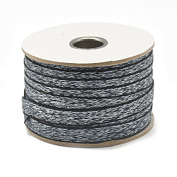 Nylon Ribbon, Imitation Snakeskin, Black, 3/8 inch(11mm), about 50yards/roll(45.72m/roll)(SRIB-N003-03J)