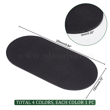 Pandahall elite 4piezas 4 colores bolsa de fieltro moldeador inferior(DIY-PH0021-32)-2