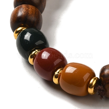 деревянный шарик браслеты(BJEW-B080-27D)-2