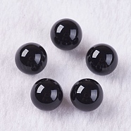 Natural Black Onyx Beads, Gemstone Sphere, Undrilled/No Hole, Dyed, Round, 10mm(G-K275-32-10mm)