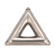 304 Stainless Steel Linking Rings, Pendants Accessories, Triangle, Stainless Steel Color, 20x22.5x3mm(STAS-Z016-02P-B)