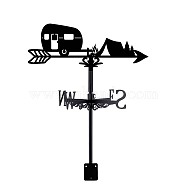 Iron Wind Direction Indicator, Weathervane for Outdoor Garden Wind Measuring Tool, Camping, 200x358mm(AJEW-WH0265-058)