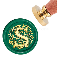 Brass Wax Seal Stamp with Handle, for DIY Scrapbooking, Letter Pattern, 3.5x1.18 inch(8.9x3cm)(AJEW-WH0184-0202)