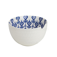 Handmade Porcelain Yarn Bowl Storage, Knitting Wool Storage Basket with Handmade Holes to Prevent Slipping, White, 15cm(SENE-PW0003-085A)