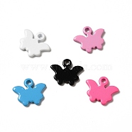 Spray Painted 201 Stainless Steel Charms, Butterfly Charm, Mixed Color, 8x9x1mm, Hole: 1mm(STAS-I672-21)
