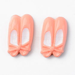 Resin Cabochons, Opaque, Ballet Shoes, PeachPuff, 23x14.5x6mm(RESI-R429-29)