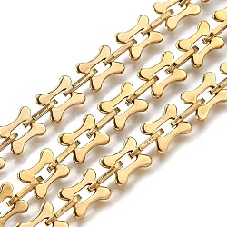 Ion Plating(IP) 304 Stainless Steel Link Chains, Unwelded, Real 18K Gold Plated, 10.5x8.5x1.4mm(CHS-S012-16G)