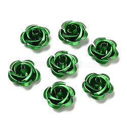 Aluminum Beads, Oxidation, Rose, Sea Green, 15x15x9mm, Hole: 1.4mm(FALUM-Q001-01A-06)