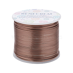 Matte Round Aluminum Wire, Coconut Brown, 15 Gauge, 1.5mm, 68m/roll(AW-BC0003-30D-1.5mm)