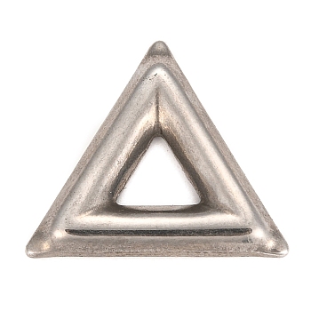 304 Stainless Steel Linking Rings, Pendants Accessories, Triangle, Stainless Steel Color, 20x22.5x3mm