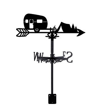 Iron Wind Direction Indicator, Weathervane for Outdoor Garden Wind Measuring Tool, Camping, 200x358mm