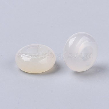 Natürliche weiße Achat europäische Perlen(X-G-Q503-16)-2