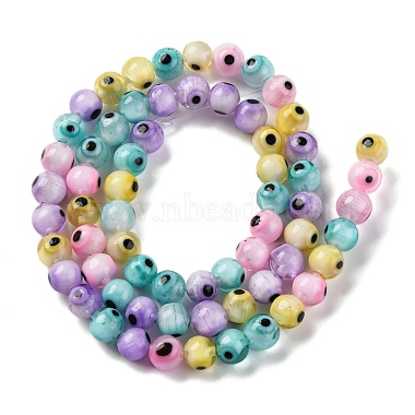 Handmade Evil Eye Lampwork Beads Strands(LAMP-G164-09A)-2