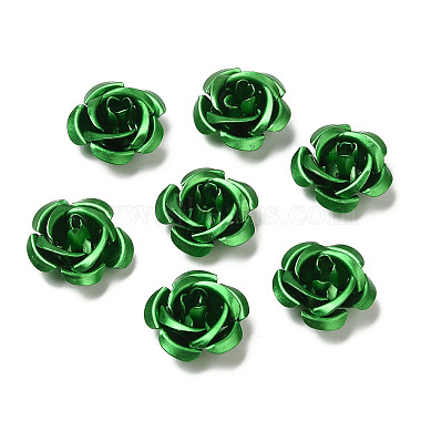 Sea Green Flower Aluminum Beads