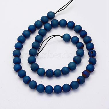 galvanoplastie naturelle druzy perles d'agate perles(G-G708-6mm-03)-2