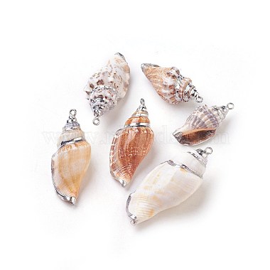 Electroplate Spiral Shell Pendants(BSHE-L036-10)-2