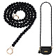 Black Plastic Imitation Pearl Round Beaded Bag Handles(FIND-WH0127-22F)-1