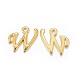 Golden Plated Alloy Letter Pendants(X-PALLOY-J718-01G-W)-1