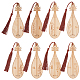 8Pcs 8 Style Ancient Musical Instrument Pipa Chinese Style Bookmark with Tassels for Book Lover(AJEW-GO0001-13)-1