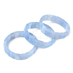 Dyed Rectangle Natural Quartz Crystal Beads Stretch Bracelets for Women Men, Bead: 15~16x11~12mm, Inner Diameter: 2-3/8 inch(6cm)(BJEW-Z149-01J)