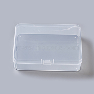 Plastic Bead Containers, Rectangle, Clear, 7.5x5.2x2cm(X-CON-F005-14-E)