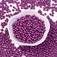 Baking Paint Glass Seed Beads, Dark Orchid, 4~5x3~4mm, about 500pcs/50g(X-SEED-S003-K31)