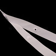 Polyester Ribbons, with Plastic Buttons, White, 18x0.5mm(OCOR-WH0076-02A)