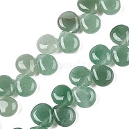 Natural Green Aventurine Beads Strands, Teardrop, Top Drilled, 12~12.5x10~11x5~5.5mm, Hole: 1~1.2mm, about 33pcs/strand, 8.86~10.2''(22.5~25.5cm)(G-T138-116)