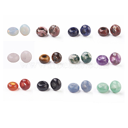 Natural & Synthetic Gemstone European Beads, Large Hole Beads, Rondelle, 14x7~8mm, Hole: 6mm(G-G740-14x8mm-M)