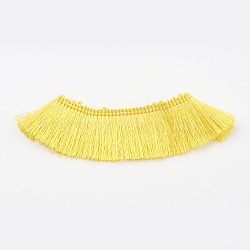 Nylon Tassel Pendants Decoration, Yellow, 26x1mm(OCOR-P008-B08)