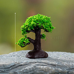 Resin Tree Mini Model, Micro Landscape Dollhouse Accessories, Pretending Prop Decorations, Coconut Brown, 37x37mm(PW-WG21CCE-07)