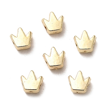 CCB Plastic Beads, Crown, Golden, 5.5x5.5x3mm, Hole: 1.4mm
