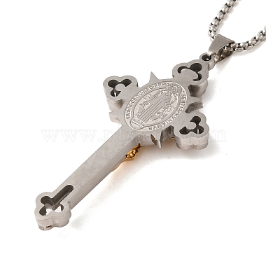 Gothic 201 Stainless Steel Pendants Necklaces(NJEW-K260-01G)-3