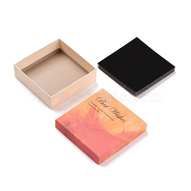 Двухцветные картонные коробки для упаковки ювелирных изделий(CON-B007-04C)-2