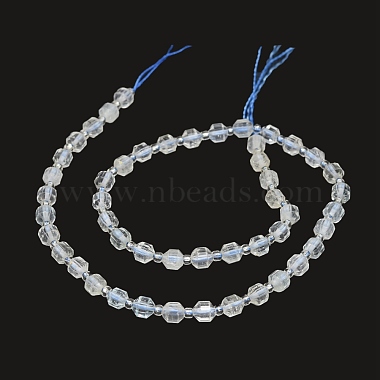 brins de perles de topaze blanche naturelle(G-O201B-30)-2