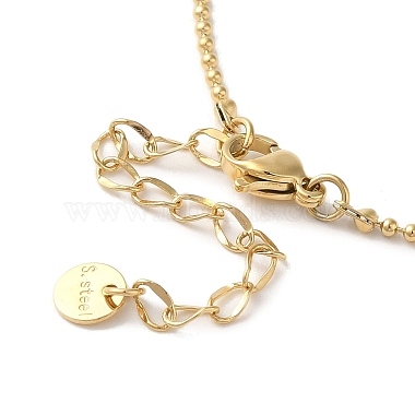 Vacuum Plating 304 Stainless Steel Ball Chain Necklaces(NJEW-C045-01G-01)-3