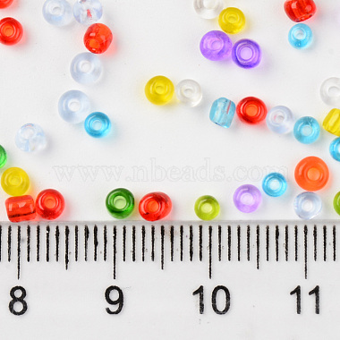8/0 Transparent Colours Glass Seed Beads(SEED-T005-08)-2