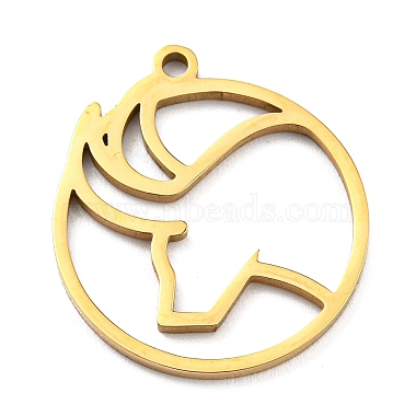 Real 18K Gold Plated Taurus 304 Stainless Steel Pendants