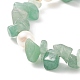 Natural Green Aventurine Chips & Pearl Beaded Slider Bracelet(BJEW-JB08334-03)-4