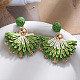 Bohemian Raffia Dangle Stud Earrings(WG28A37-01)-1