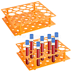 Plastic Test Tube Rack, Rectangle, Dark Orange, 208x172x60mm(OFST-WH0011-07)