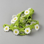 Polyester Ribbon, Flower, Yellow Green, 1-1/8 inch(28mm)(AJEW-WH0816-188)